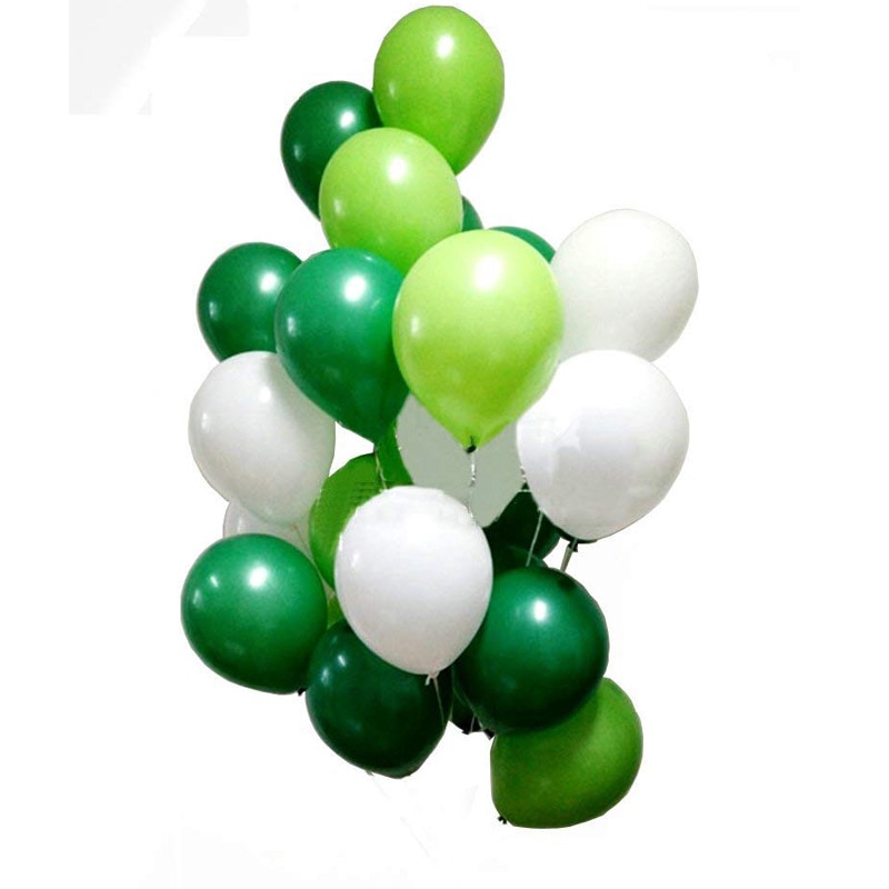 Pcs Inch G Thicked Latex Balloons Dark Green White Balloon For