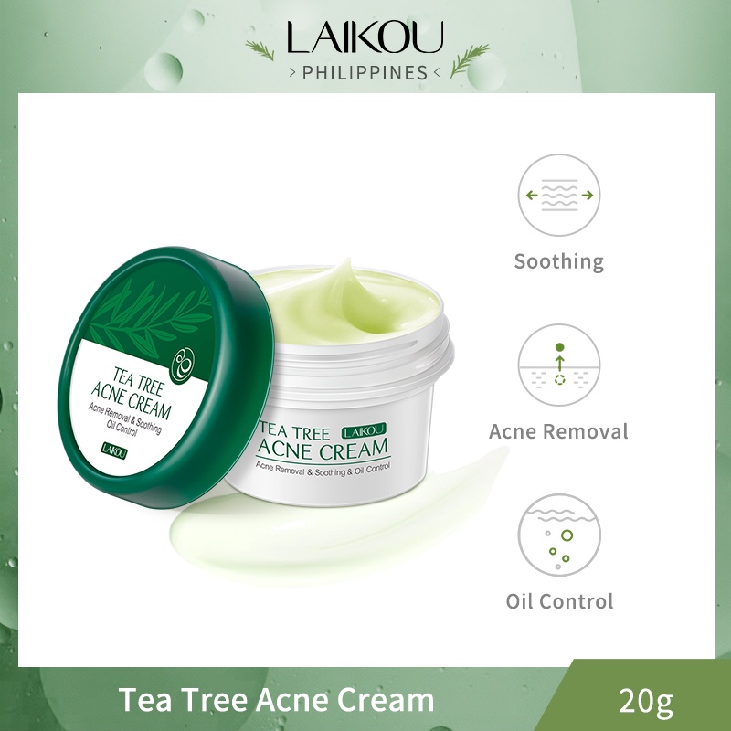 Laikou Tea Tree Acne Cream Pimple Remover Soothing Redness Repair