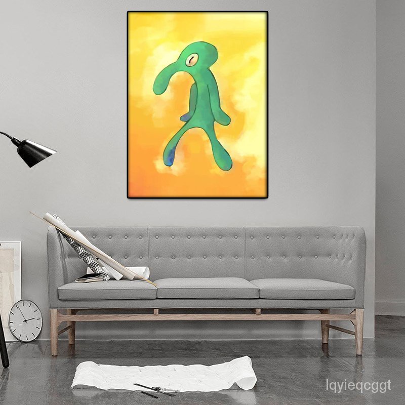 Bold And Brash Canvas Painting Squidward Posters And Prints Wall Art