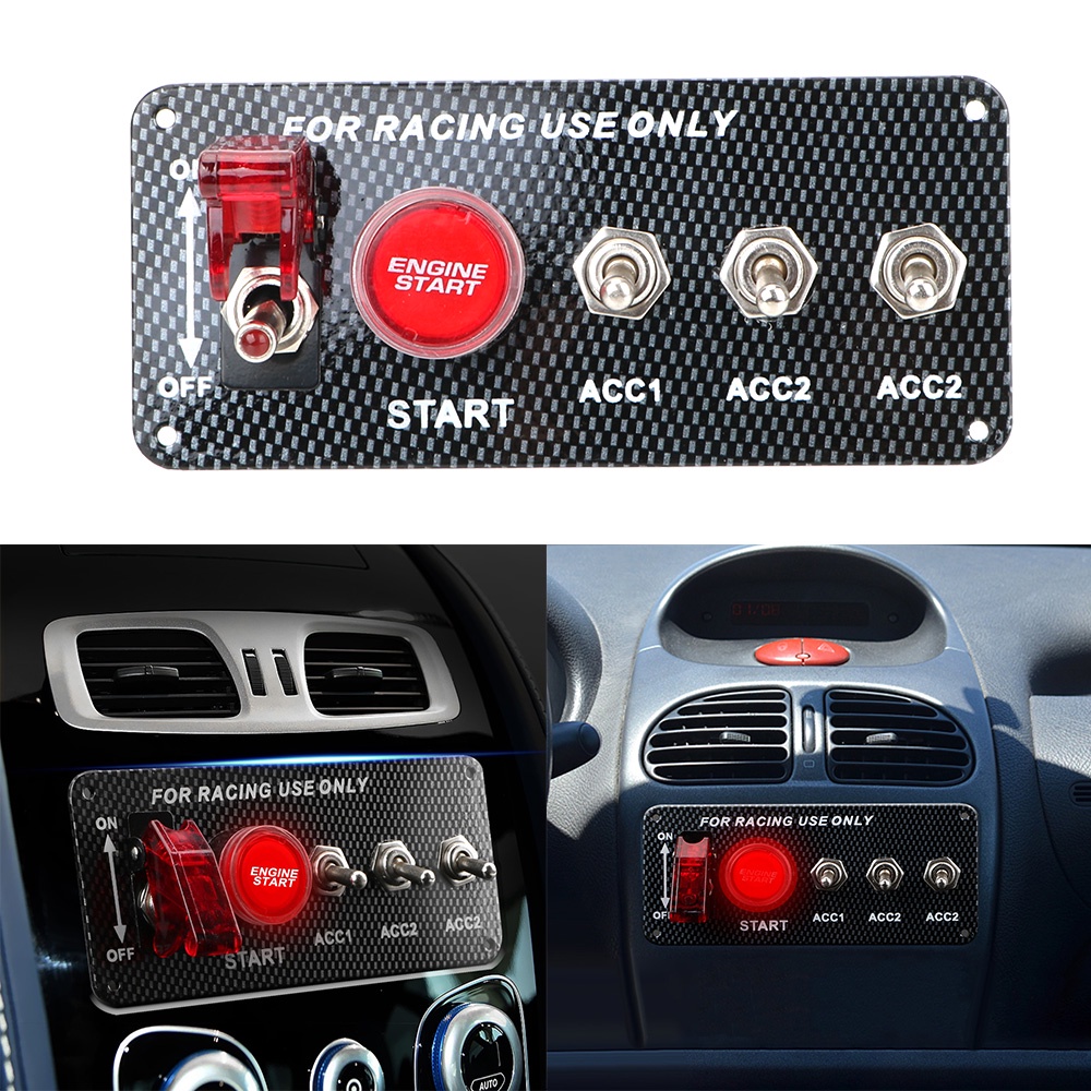 12V LED Ignition Switch Panel For Racing Car Engine Start Push Button