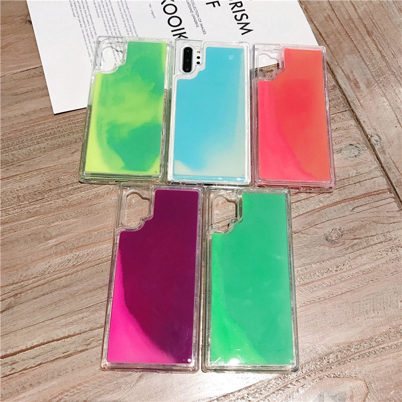 Luminous Neon Sand Case For IPhone XR XS Max X 6 6S S 7 8 Plus Glow