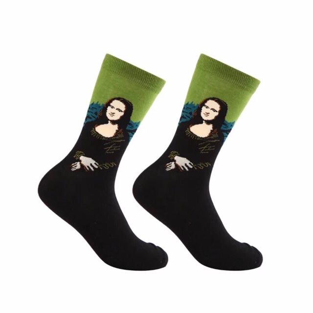 Korean Iconic Socks Unisex Mona Lisa Famous Paintings Art Gallery Men