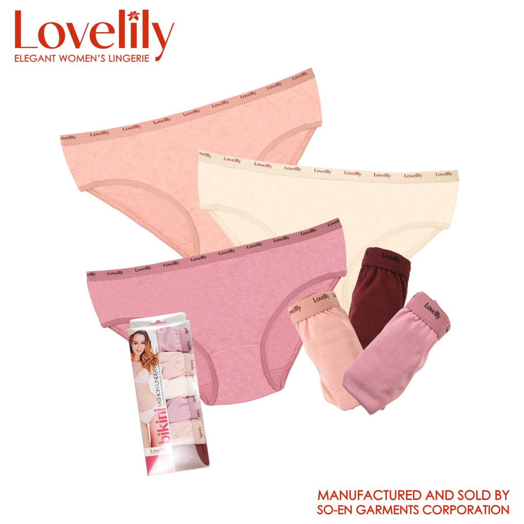 Lovelily 6 In 1 Farsa Cotton Rich Bikini Outside Panty Shopee Philippines