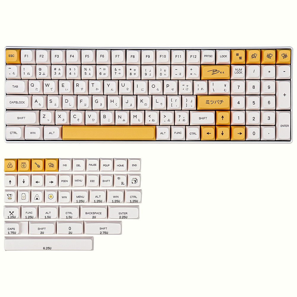 Key Pbt Keycap Dye Sub Xda Profile Personalized Minimalist White