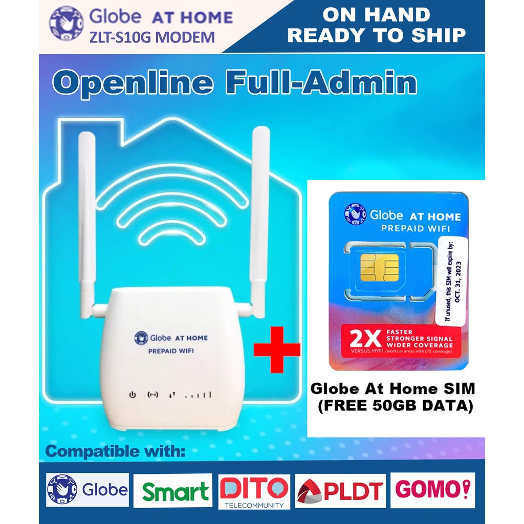 Globe At Home Prepaid Wifi ZLT S10G Openline Full Admin Shopee