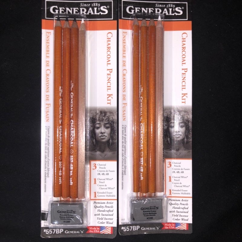 General S Charcoal Pencil Kit With Eraser Shopee Philippines