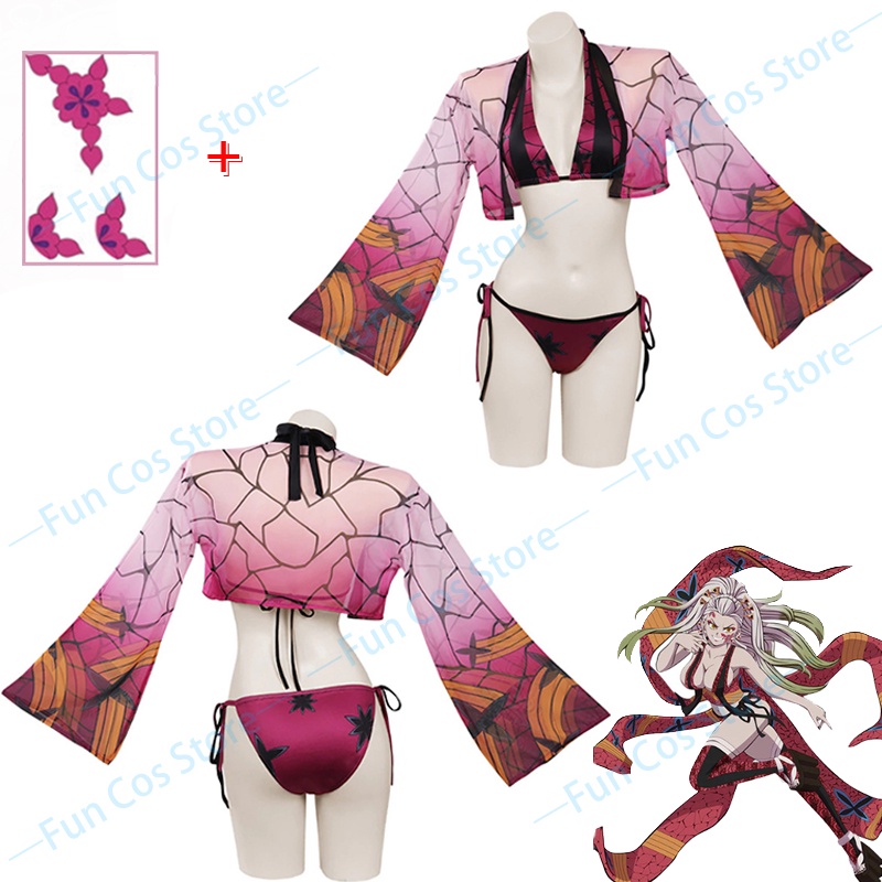 Japanese And Korean Style Daki Swimsuit Anime Demon Slayer Bikini Set