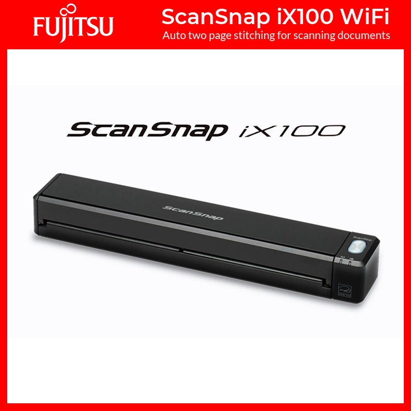 Fujitsu ScanSnap IX100 Wireless Mobile Portable Scanner For Mac Or PC