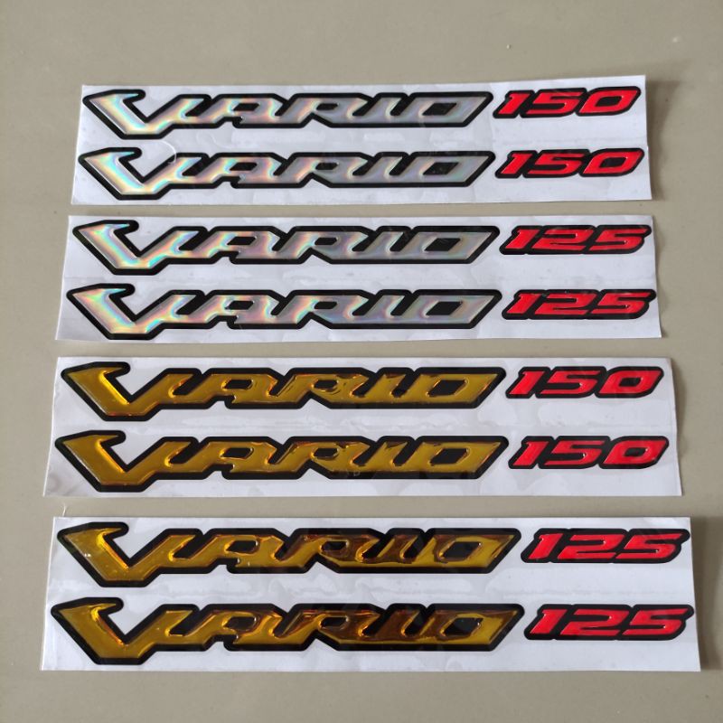 Emblem Embossed 3D LOGO HONDA VARIO 150 125 GOLD CROME Best Quality TER