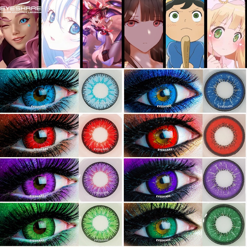 Eyeshare Pcs Cosplay Contact Lenses For Eyes Ayy Red Purple Cosplay