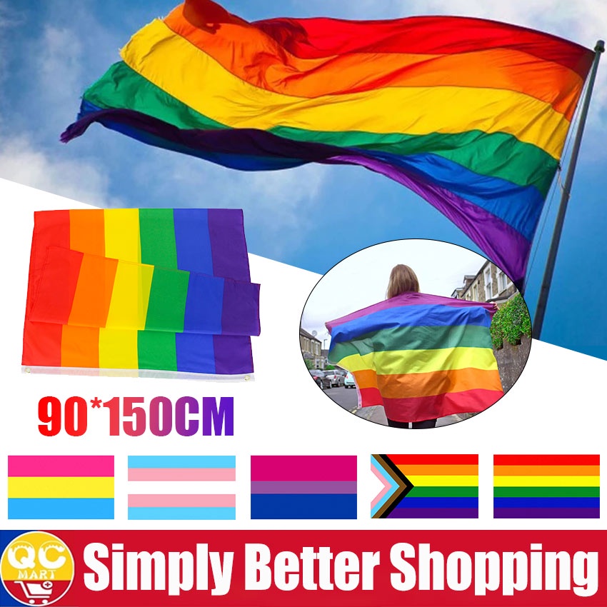 90x150CM Homosexual LGBT Rainbow Flag Philadelphia LGBT Gay Pride