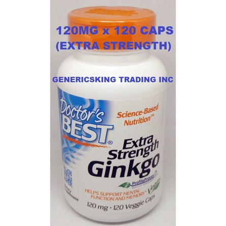 EXTRA STRENGTH GINKGO BILOBA 120MG X 120 CAPS DOCTOR S BEST Shopee