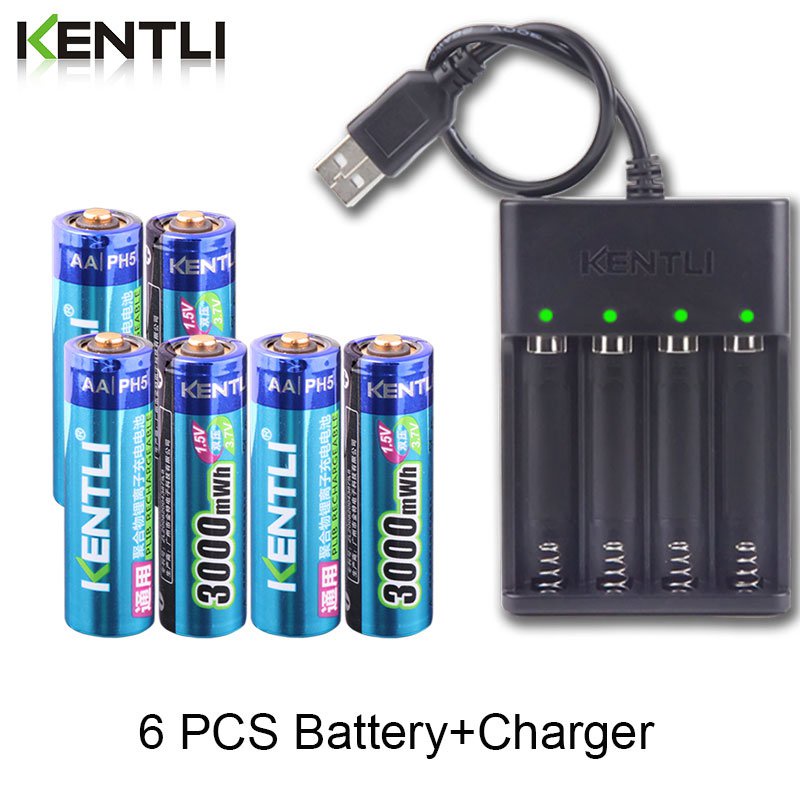 Kentli V Mwh No Memory Effect Aa Rechargeable Li Ion Polymer