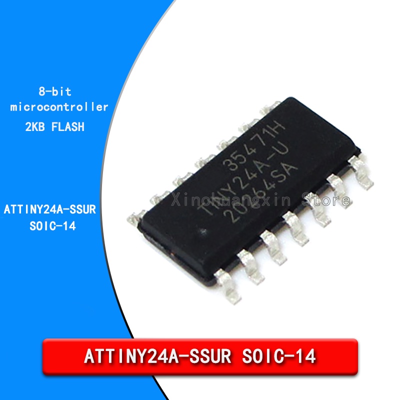 Original ATTINY24A SSUR TINY24A U SMD SOP 14 8 Bit MCU Microcontroller