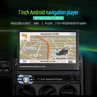 Acodo 1 Din 7 Inch Retractable Head Unit Android 9 0 1g Ram 16g Rom