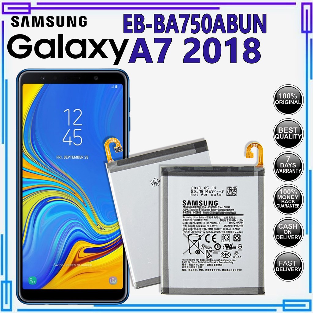 Samsung Galaxy A7 2018 Battery Model EB BA750ABU Original Equipment