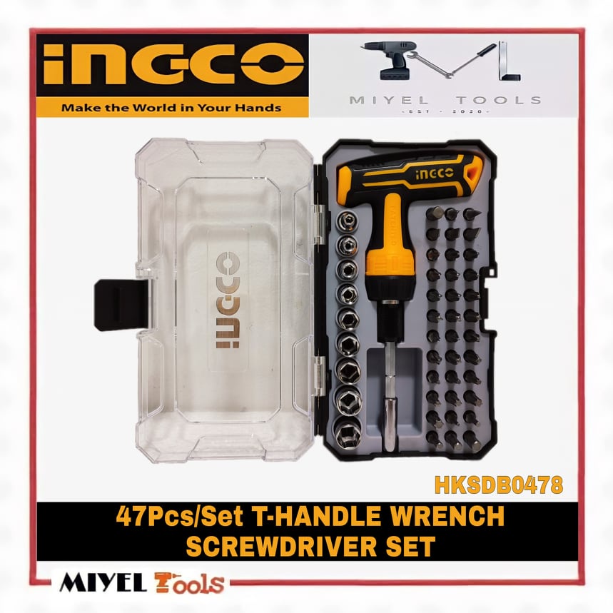 Ingco Pcs Set T Handle Wrench Screwdriver Set Hksdb Shopee