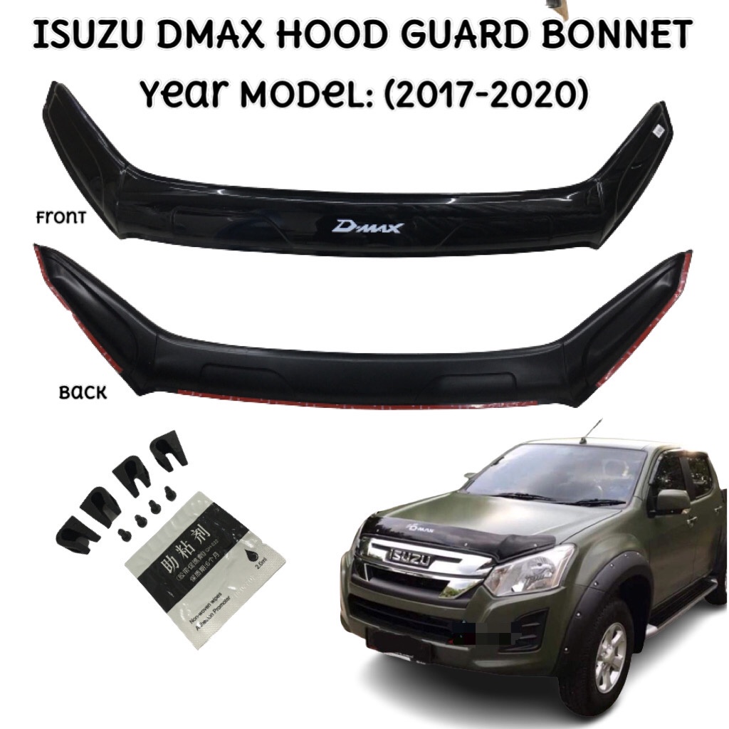 Oscpa Abs Bonnet Hood Guard Deflector Cover For Isuzu D Max