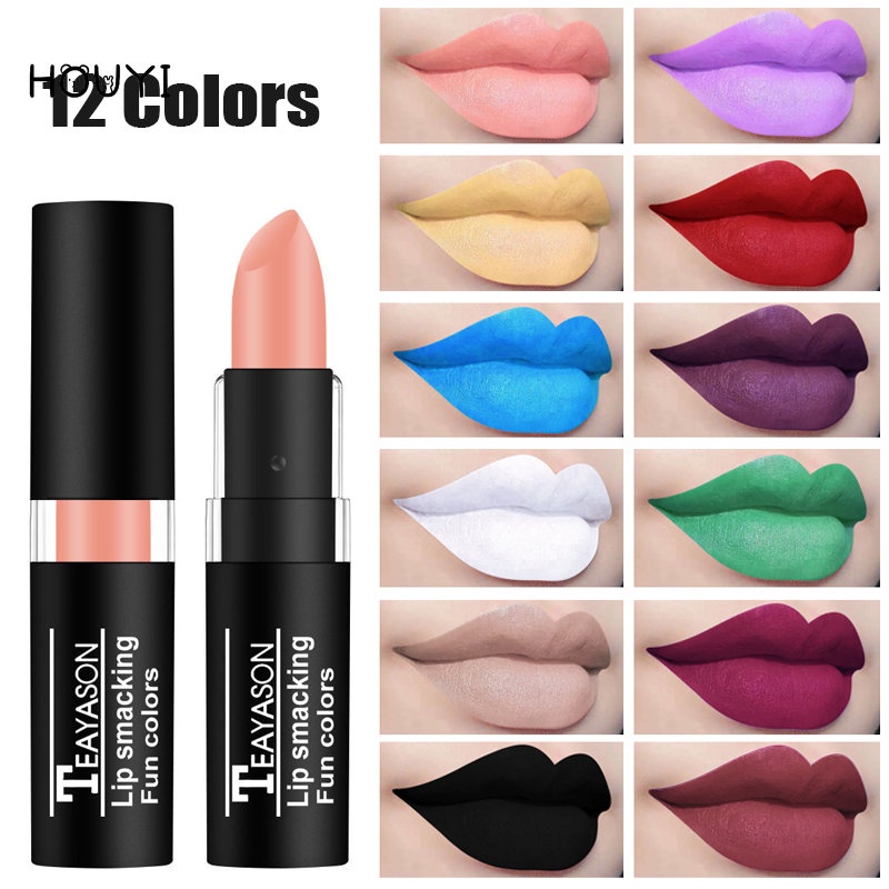 12 Colors Creative Retro Nude Velvet Matte Lipstick Long Lasting