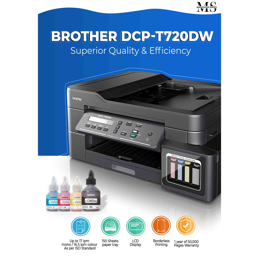 Brother DCP T720DW Ink Tank Printer Shopee Philippines