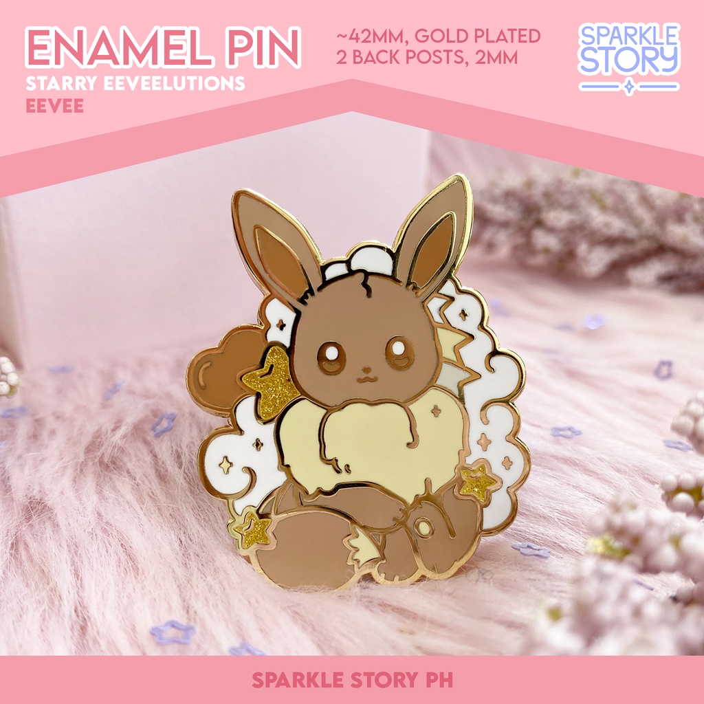 Eevee Starry Eeveelutions Pokemon Enamel Pin Set Badge Brooch Accessory