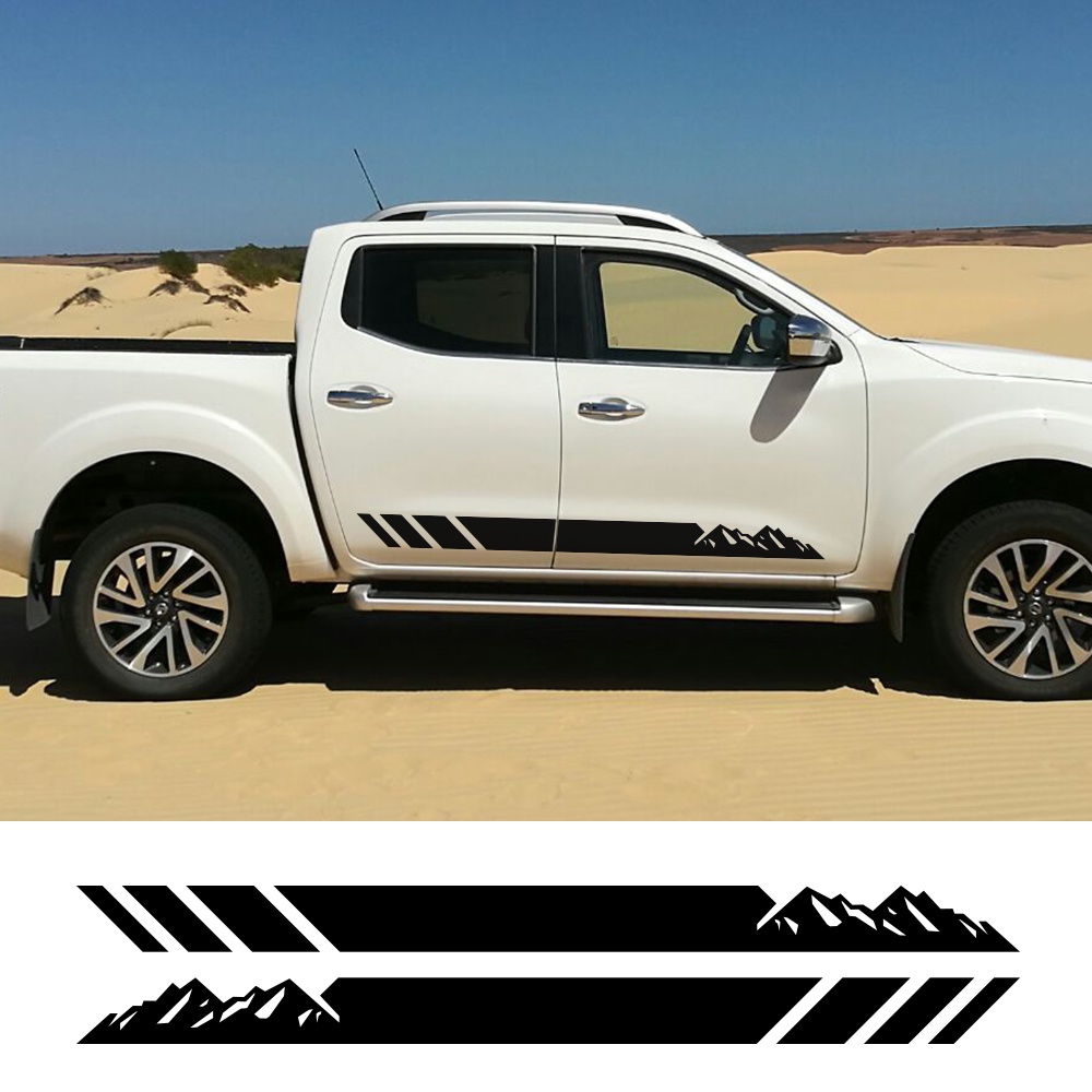 2Pcs Vinyl Auto Car Stickers For Nissan Navara NP300 OFF ROAD Mountain