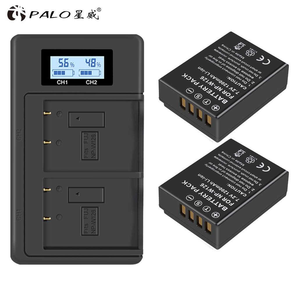 Palo Mah Np W Np W Np W S W S Battery Lcd Dual Charger