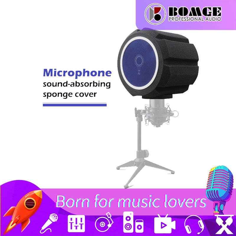 BOMGE Audio Studio Microphone Foam Screen Pop Filter Soundproof Room