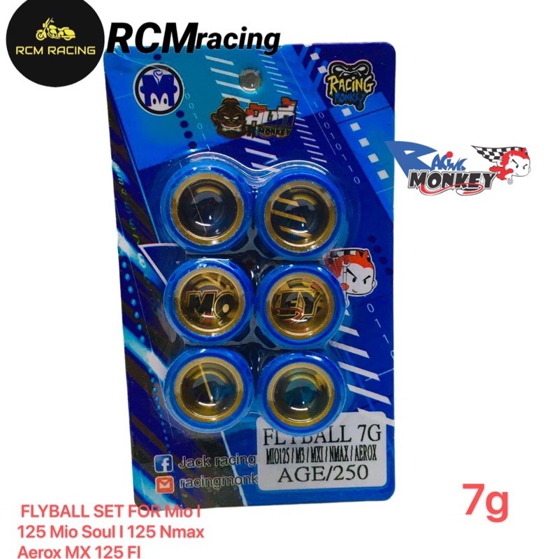 Racing Monkey Flyball Set For Mio I Mio Soul I Nmax Aerox Mx