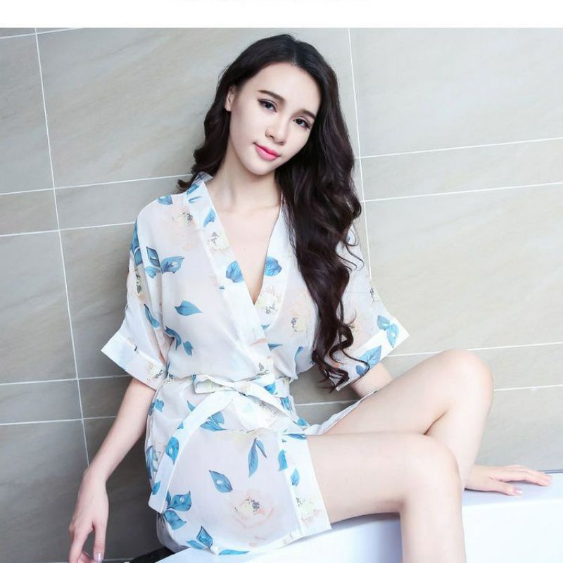 Herbe S Secret Ready Stock Sexy Lingerie Temptation Chiffon Bathrobe