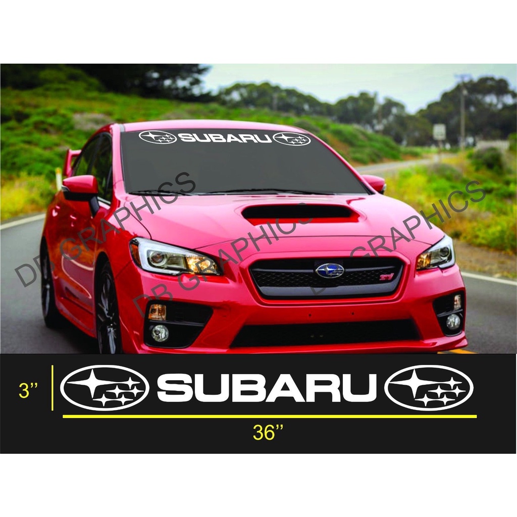 Subaru Windshield Sticker Banner Decal Vinyl Rally Window Graphic Wrx