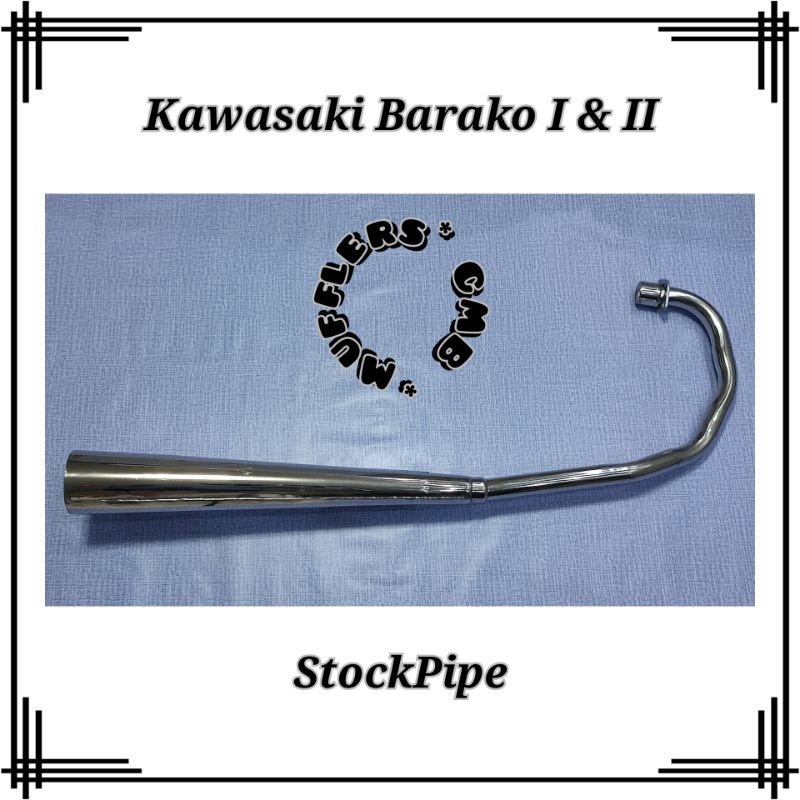 Kawasaki Barako I Ii Stockpipe Stainless Muffler Double Tube