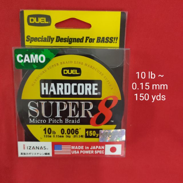 DUEL Hardcore SUPER 8 Micro Pitch Braid 150 Yds Shopee Philippines