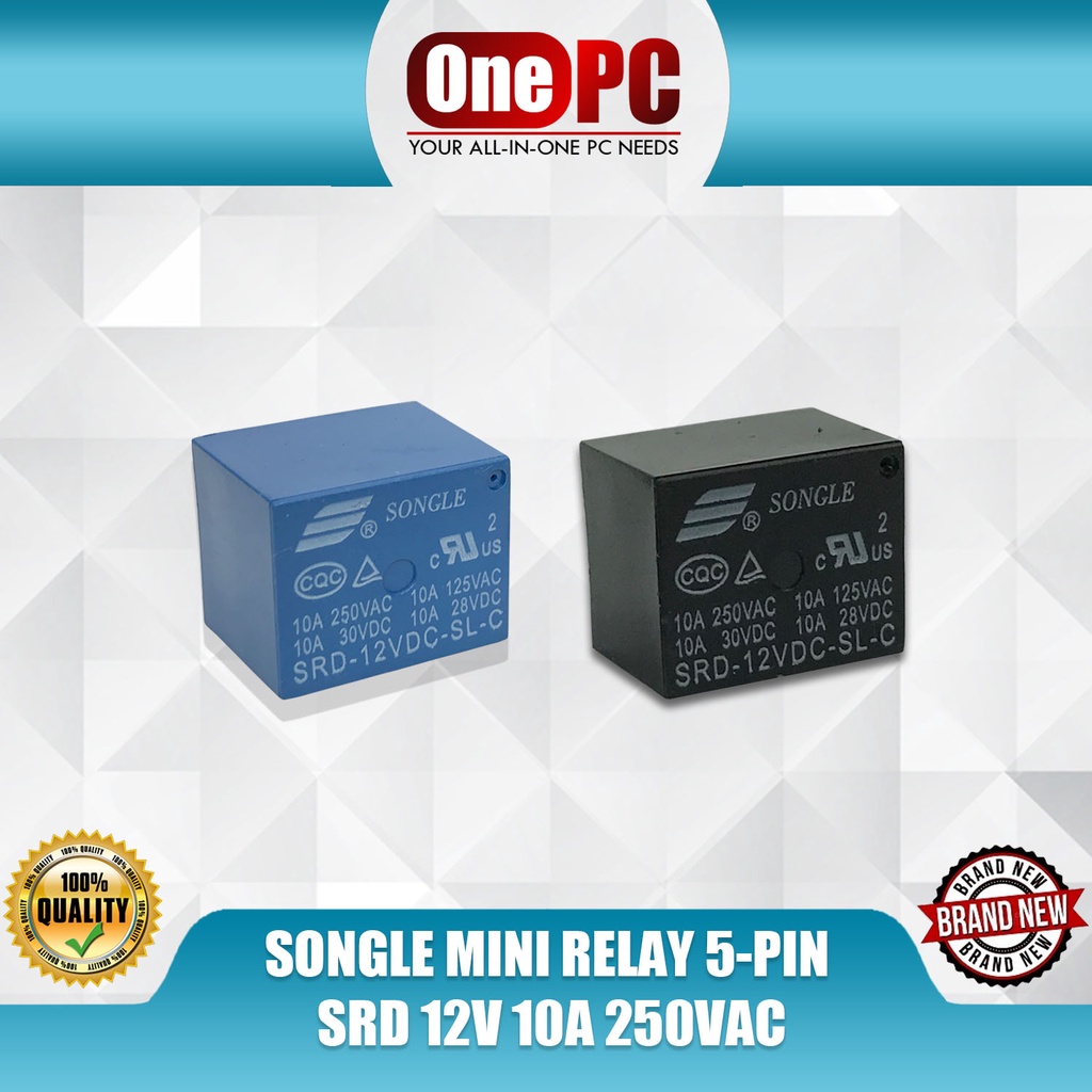 SONGLE MINI RELAY 5 PIN SRD 12V 10A 250VAC Shopee Philippines