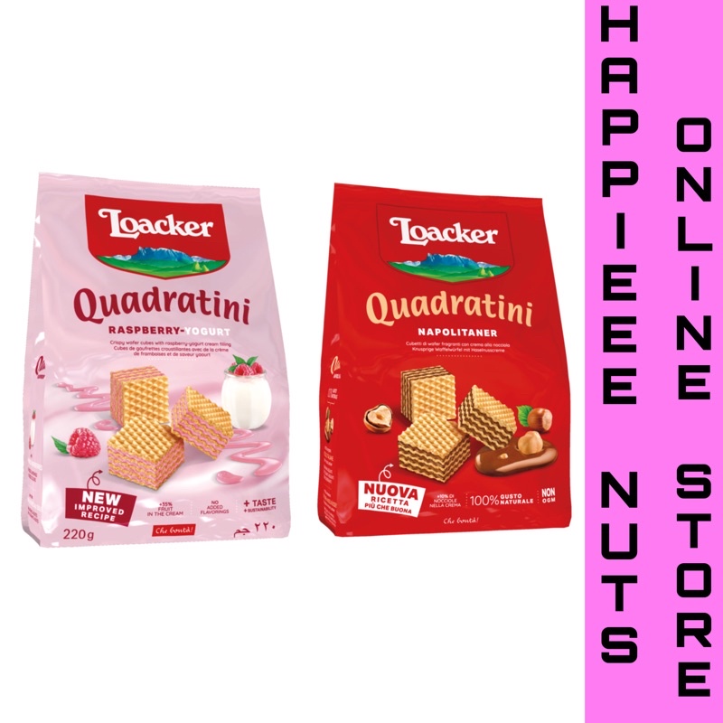 Loacker Quadratini Bite Size Wafer Chocolate Cookies Napolitaner