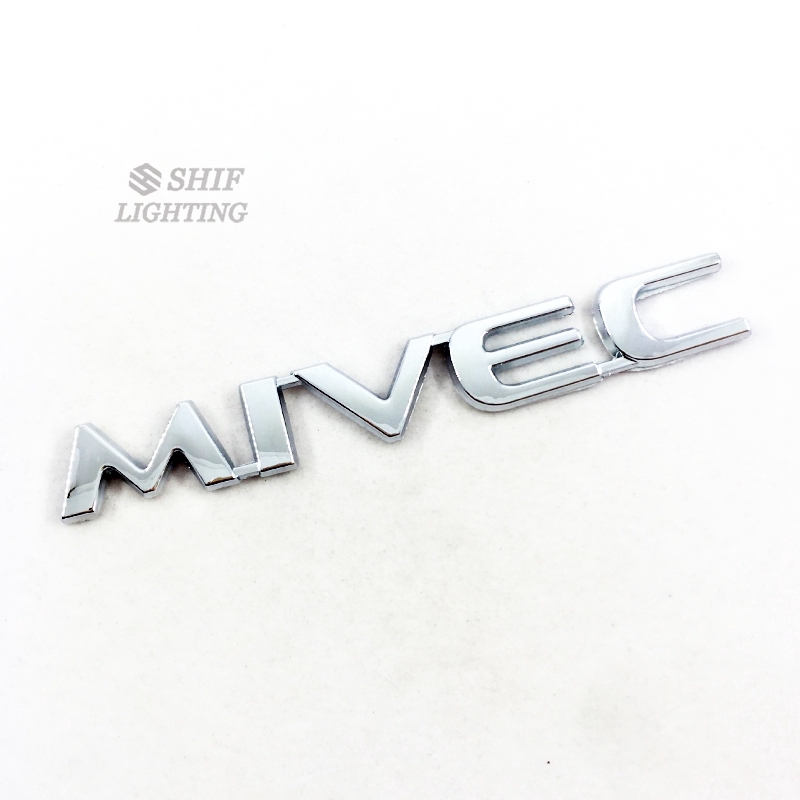 X Abs Chrome Mivec Logo Letter Car Auto Side Rear Trunk Emblem