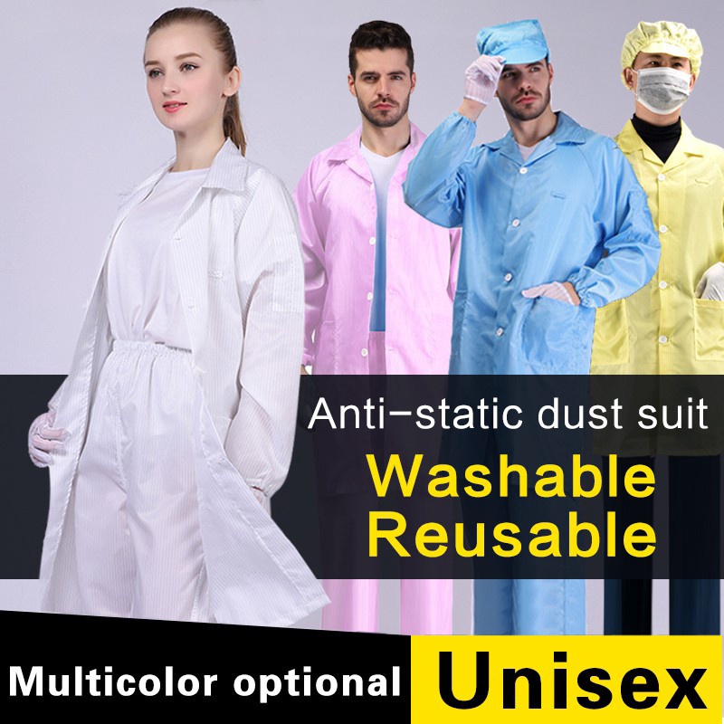 Smock Gown Lab Gown Ppe Gown Washable Ppe Jacket Reusable Esd Smock