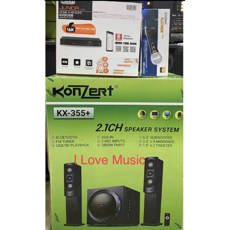 Konzert Videoke Set KX 355 3800W Pmpo With Platinum KS 5 Karaoke