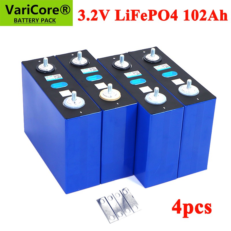 4pcs 3 2v 102Ah Lifepo4 Rechargeable Battery Lithium Iron Phosphate DIY