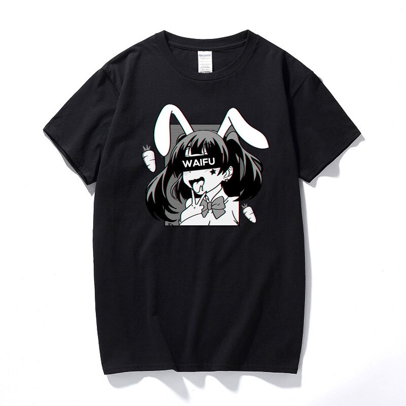 Hentai Anime T Shirt Otaku Lewd Hentai Cute Girl Manga Ahegao Tshirt Kawaii Sexy Girl Graphic