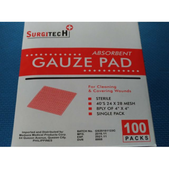 Surgitech Sterile Gauze Pad X Pcs Box Shopee Philippines