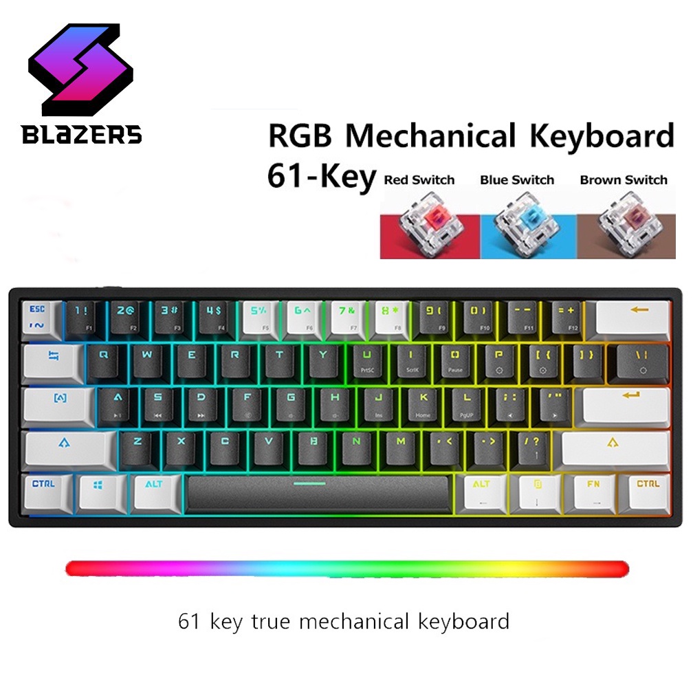 Leaven K Mechanical Rgb Keyboard Key Removable Wire Usb Blue