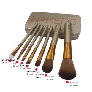7 Pcs Set New Naked 5 Makeup Brush Kit Shopee Philippines