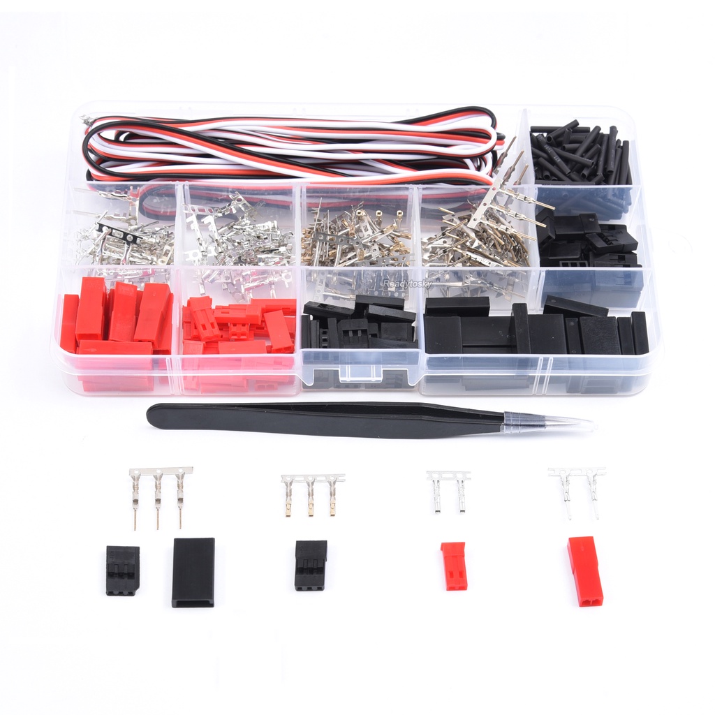 40Sets Box Servo Plug Male Female Connector Crimp Pin Cable Kit