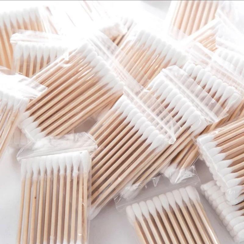 Wood Cotton Buds Swab Applicator Stick Pcs Shopee Philippines