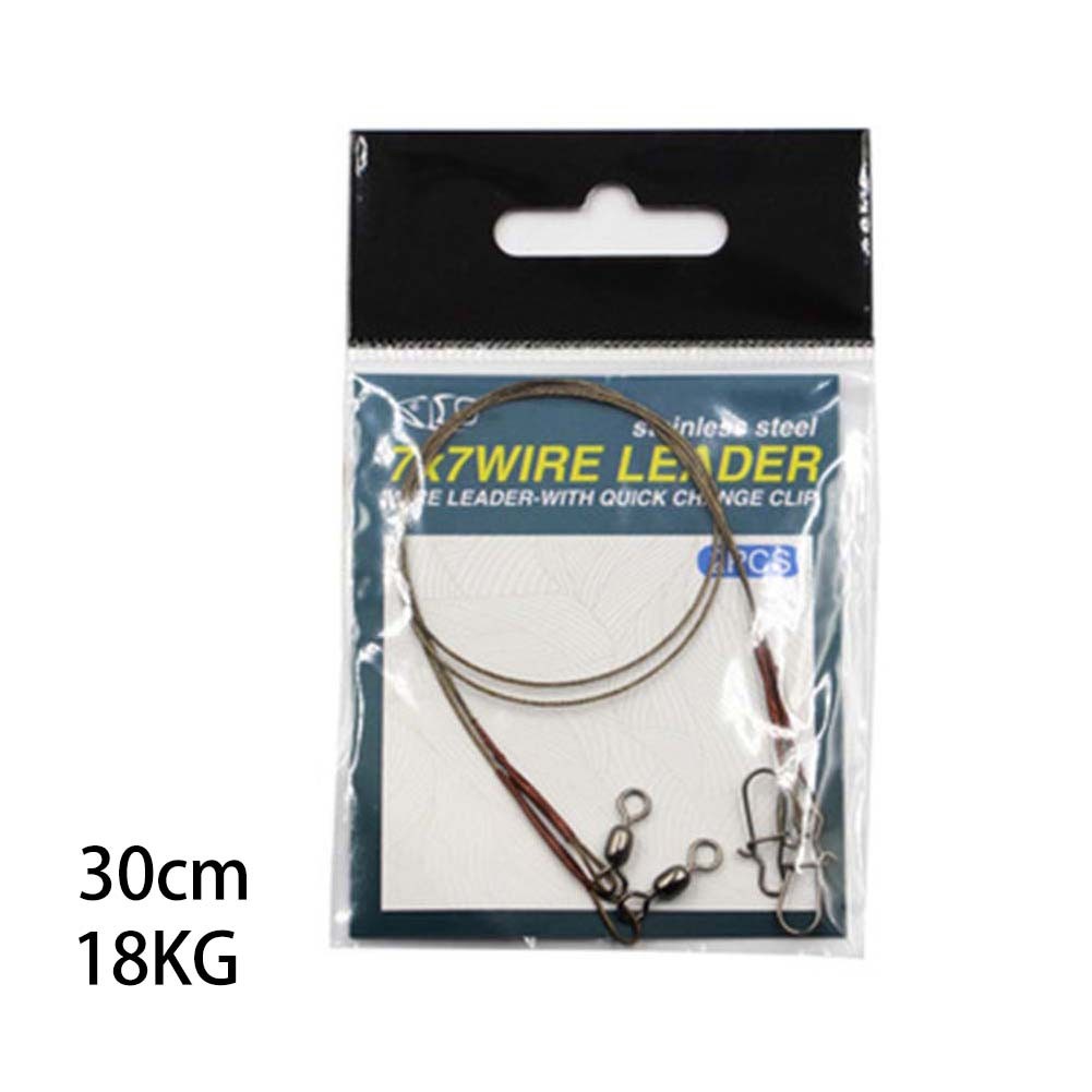 Pcs Pack Fishing Line Steel Wire Leader With Snap Shopee Philippines