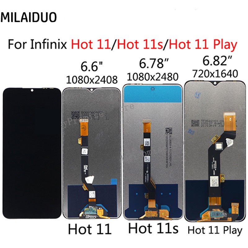 For Infinix Hot Hot X LCD Display Touch Screen Digitizer For