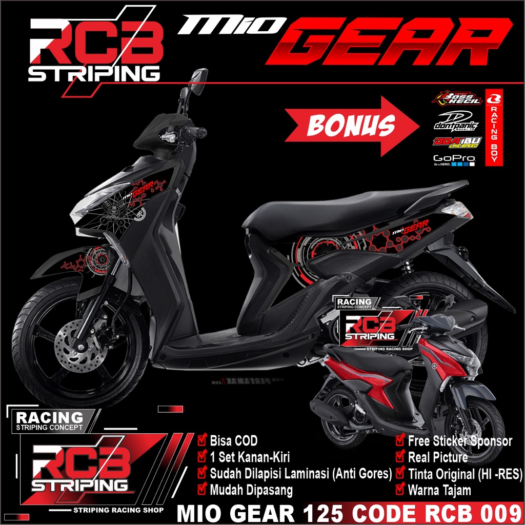 Striping Sticker Mio Gear 125 Striping Sticker Mio Gear Variation