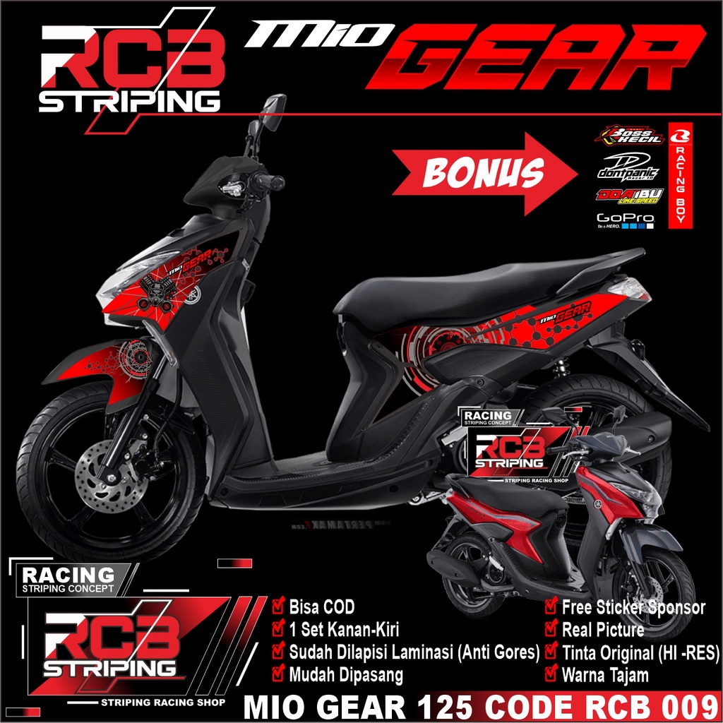 Striping Sticker Mio Gear 125 Striping Sticker Mio Gear Variation