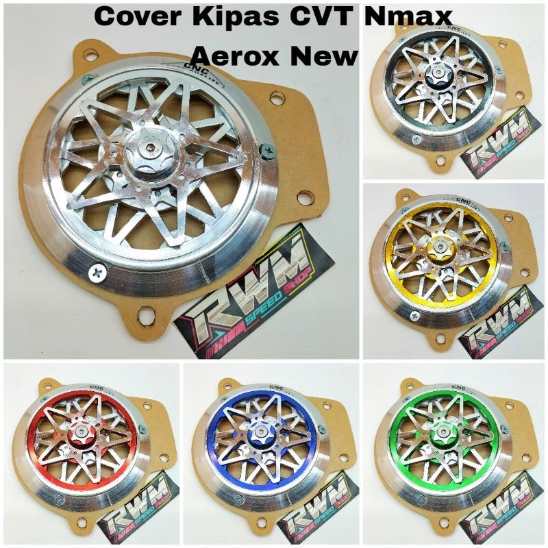 Cover Fan Fan CVT Nmax Aerox New 155 Set Spiner Star Motif CNC Tutup